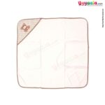 One size hooded plain towel for babies, Brown
