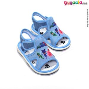 Kids Collection Let's go Chu-Chu  Sandals PJ Masks Print - Light Blue-uyyala-com.myshopify.com-Footwear-Happy Babies
