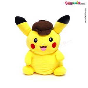 Detective Pikachu Plush Soft Toy For Kids Size(33*40*62), Yellow