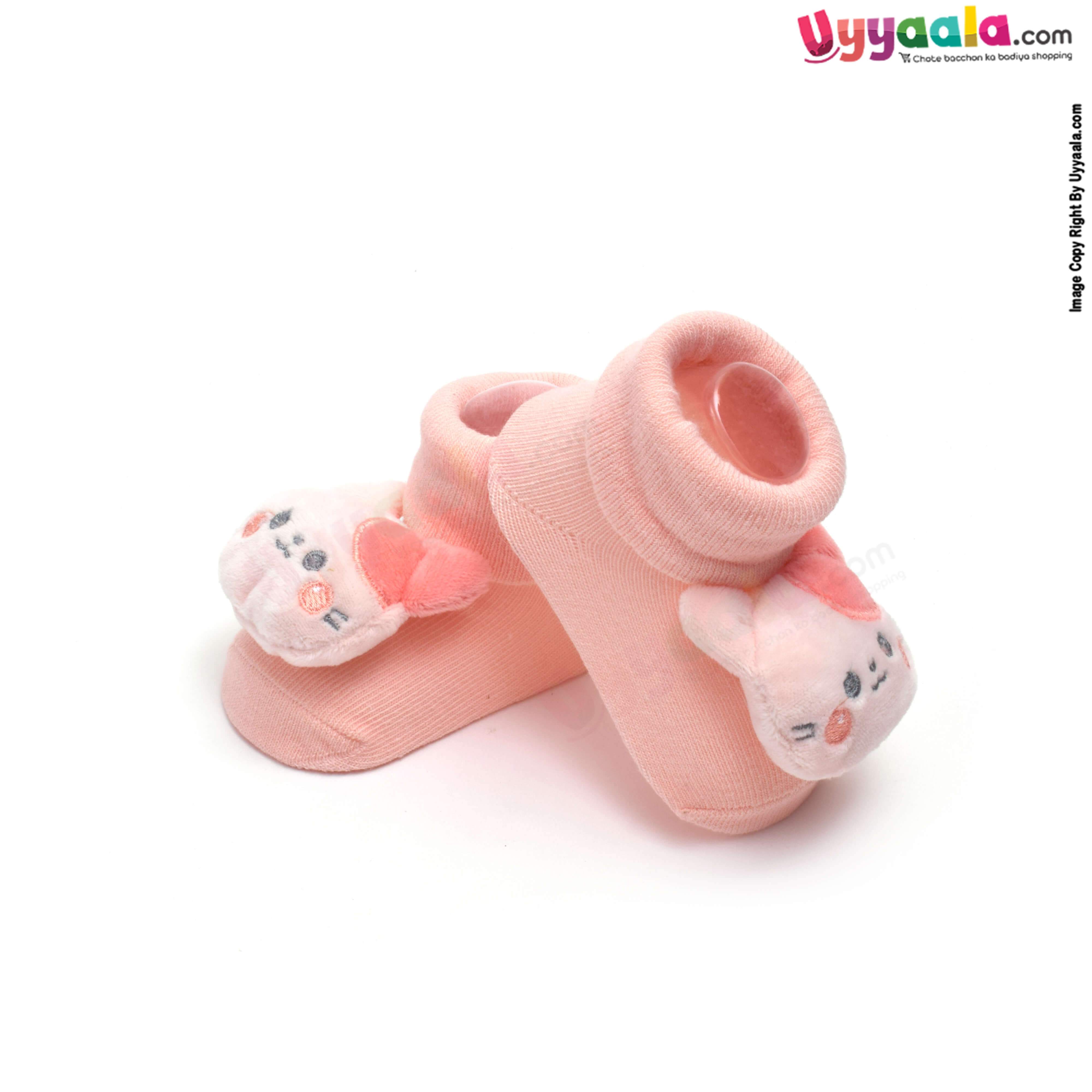 QBEIR Hosiery Cotton Baby Socks with Print, 0 to 12m Age