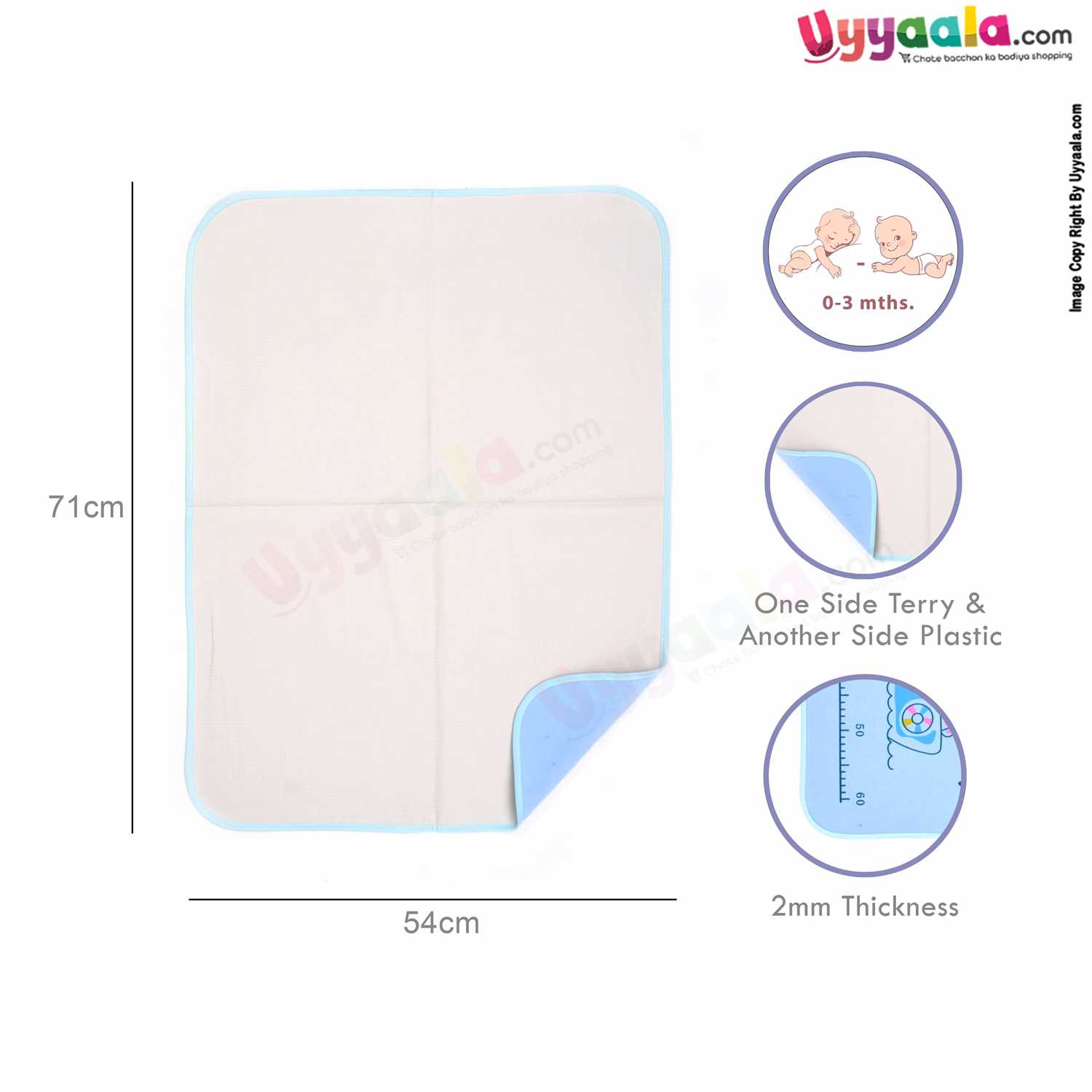 Wash proof mattress protector for babies