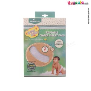 Paw Paw Reusable Baby Diaper insert Pads, Size S, (30cm*10 cm) (2pcs Set)