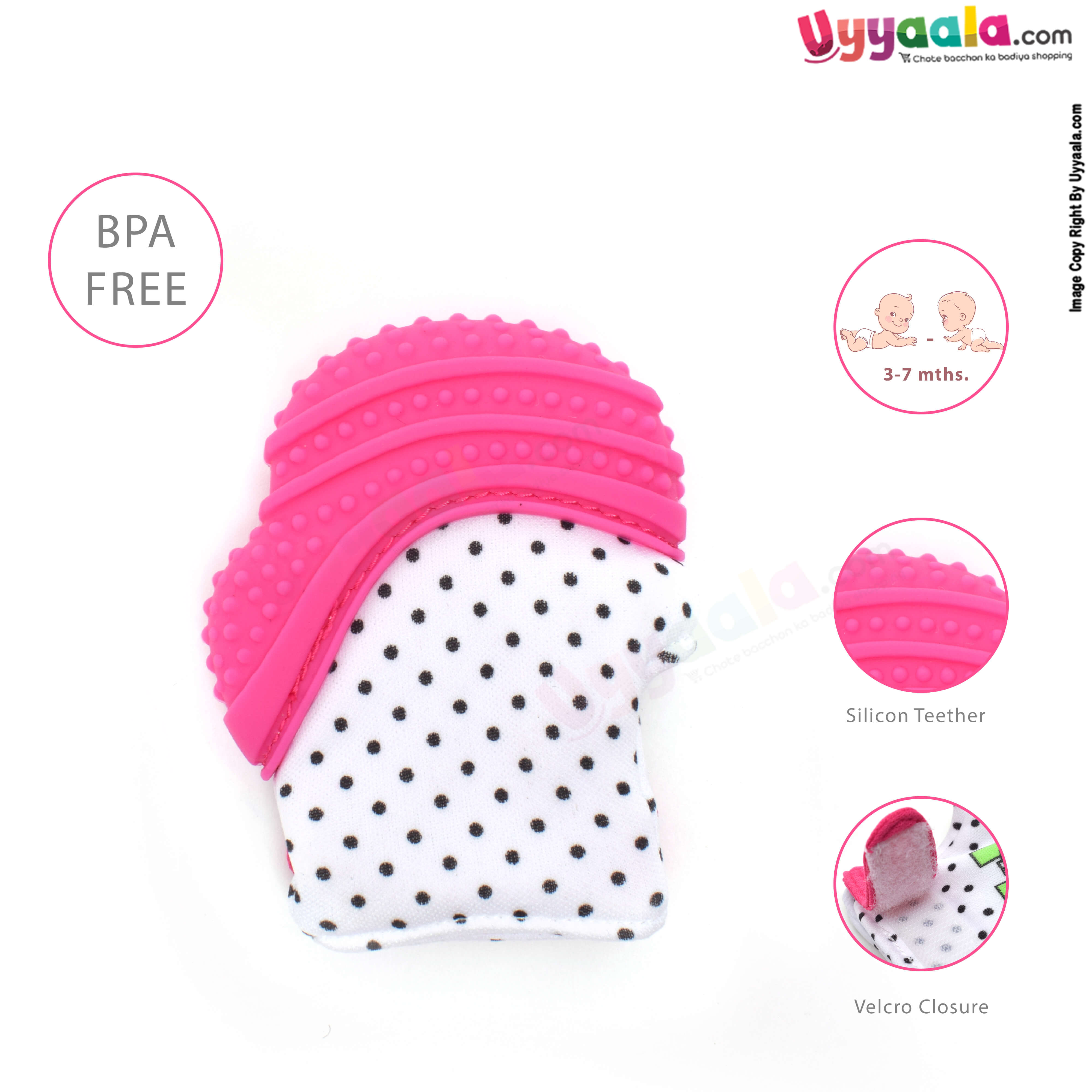 MALARKEY Kids Baby Silicone Mitten Teether Gloves BPA FREE, 3-7m age