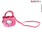 kids hand bag for baby girl with adjustable strap & hello kitty print, age 3+ years