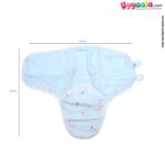 BANANA BABY double Layered Muslin Cotton Swaddle Adjustable Wrapper with Animals Print for Babies 0+m Age, Size(74*57cm)-Light Green