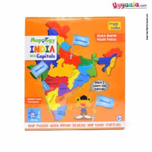 Mapology India with Capitals to Train Your Baby with Map Puzzle - 25 Pcs