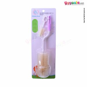 MOMS LOVE Rotary Feeding Bottle & Nipple Cleaning Brush - Purple