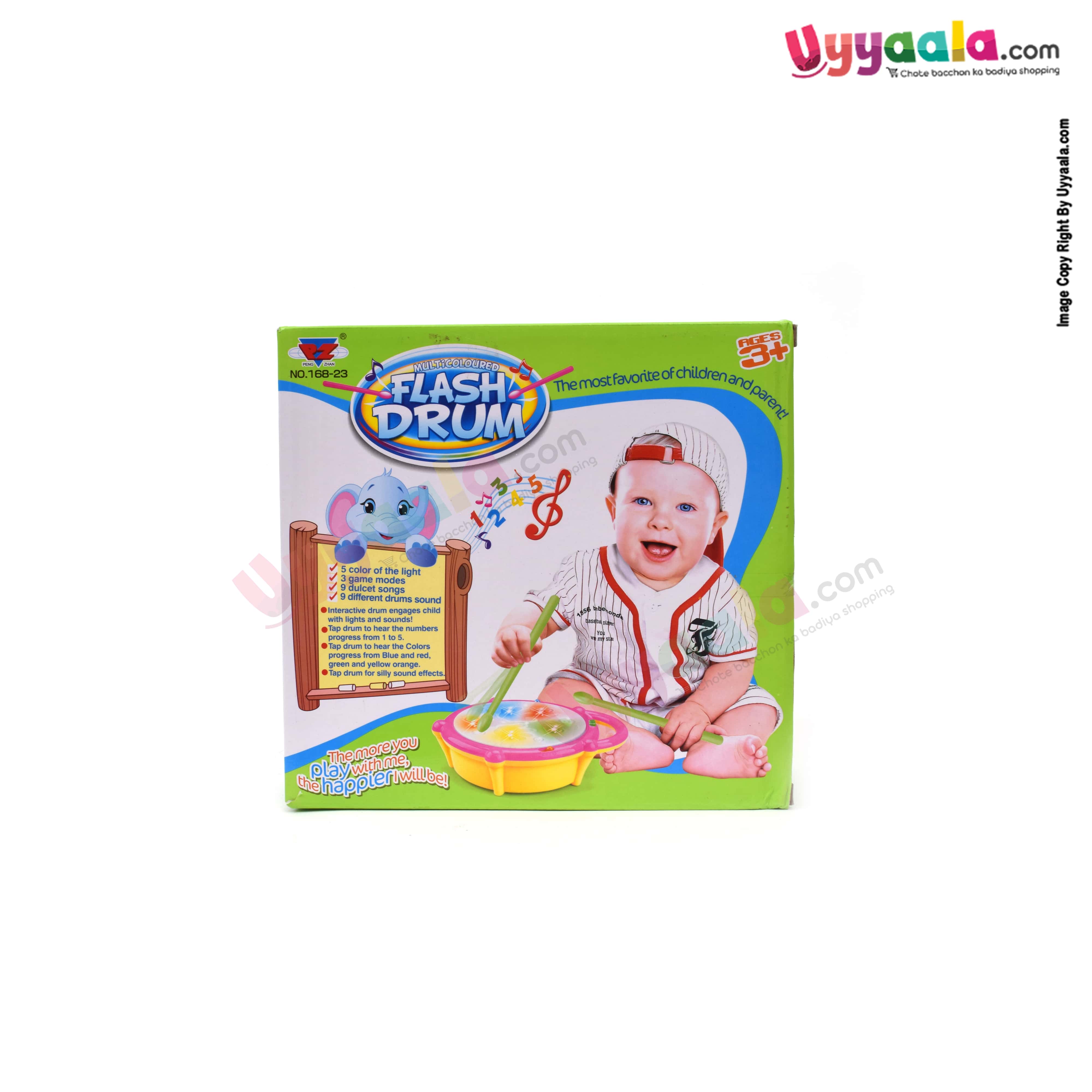 FLASH drum multicolored lights & music