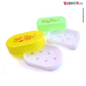 Soap Box with Flowers Print Pack of 2 for Babies - Yellow & Green