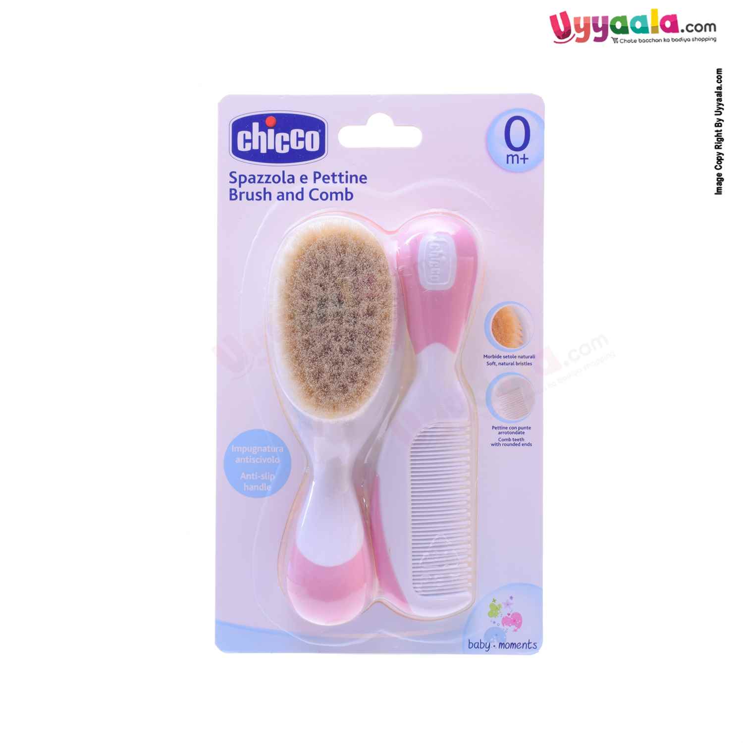 Baby brush & comb set, Pink
