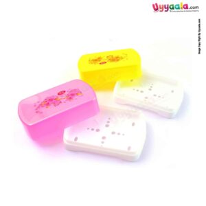 Soap Box with Flowers Print Pack of 2 for Babies - Pink & Yellow