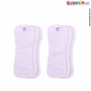 MOTHERS CHOICE Cotton Nappy Pads Three Layered  for Babies 6P Set, Size(cm)- White