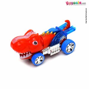 Dinosaur Battery Operated with Dynamic Music, Colorful Lights & Universal Rotation for kids 3+Y Age - Red, Blue