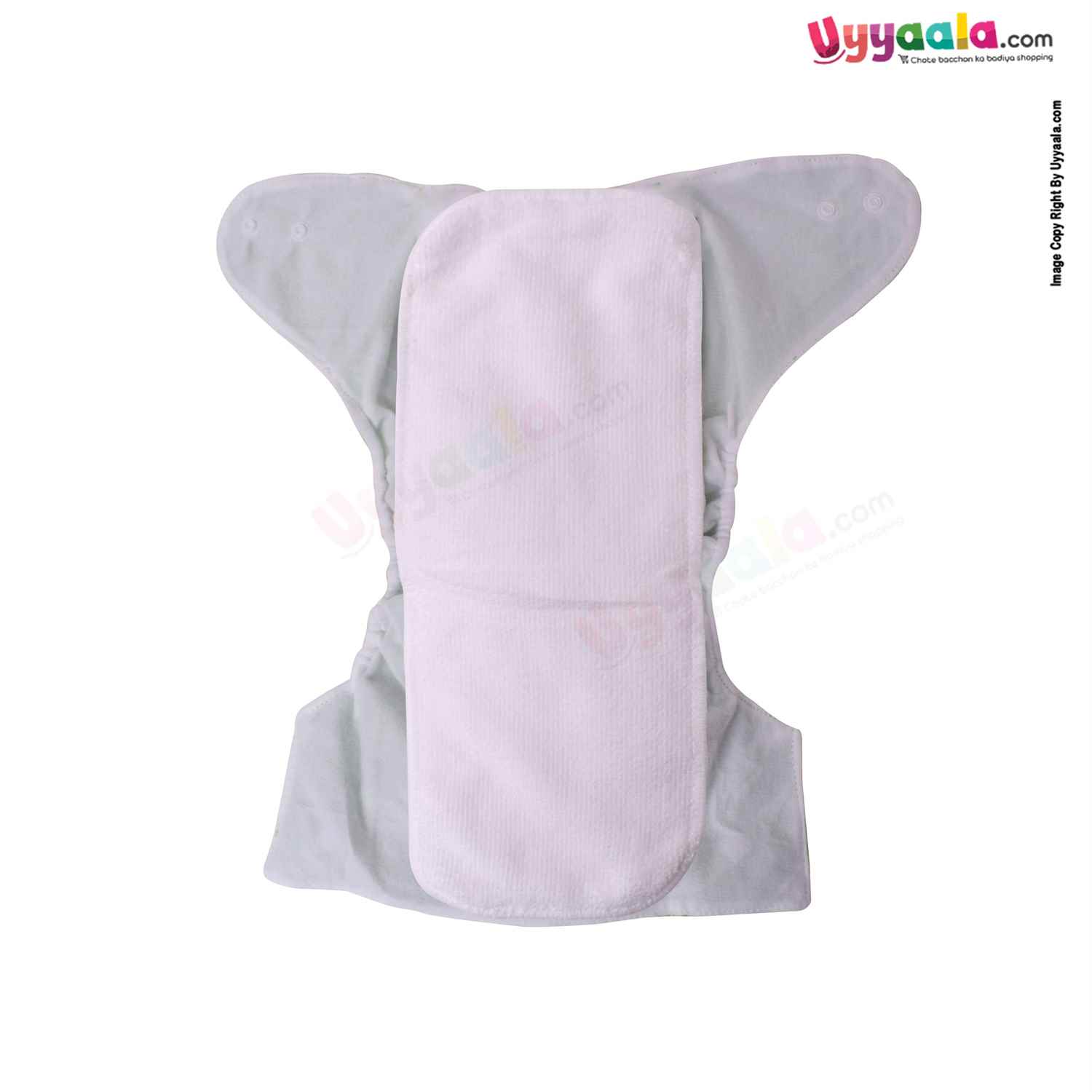 Reusable diaper with adjustable pad for babies, Green