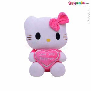 Hello Kitty Soft Toy for Kids - Pink, White