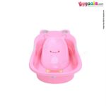 BathTub Plastic Frog Shape with Sitting Tray and Water Draining System, Pink