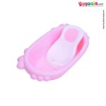 BAYBEE Crab Shape Plastic Bath Tub with Sitting Tray and Water Drainage System