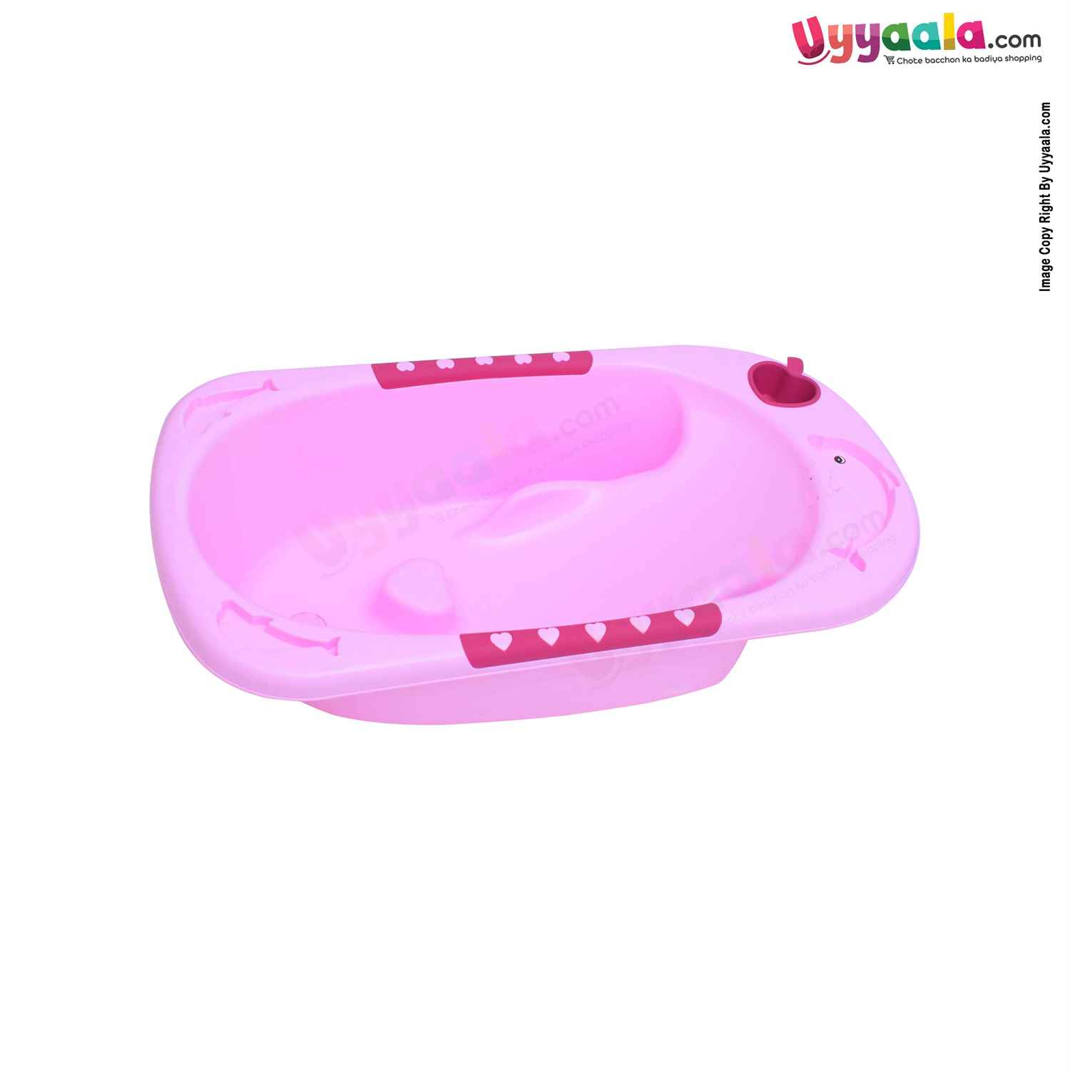 Bath Tub Plastic with Dolphin Character & Water Drainage System