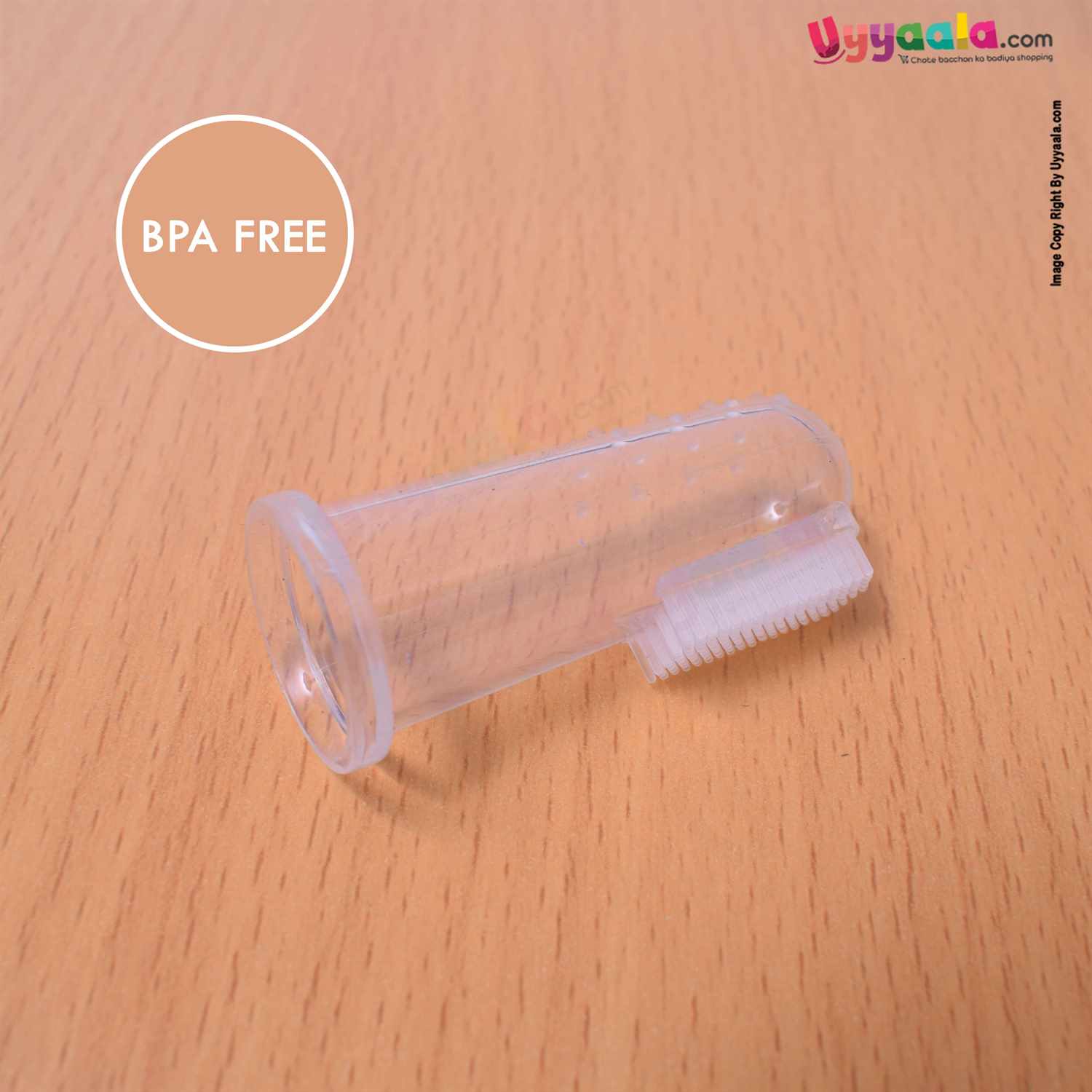 Soft silicone finger toothbrush for babies