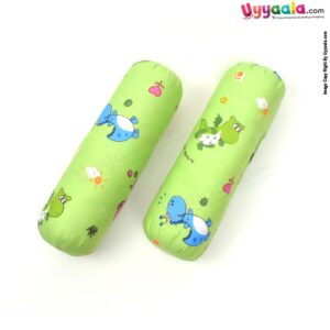 Bolster Pillow for Baby with Dinosaur print Soft cotton - Green