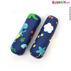 Baby soft cotton Bolster pillow with Dinosaur print - Navy blue