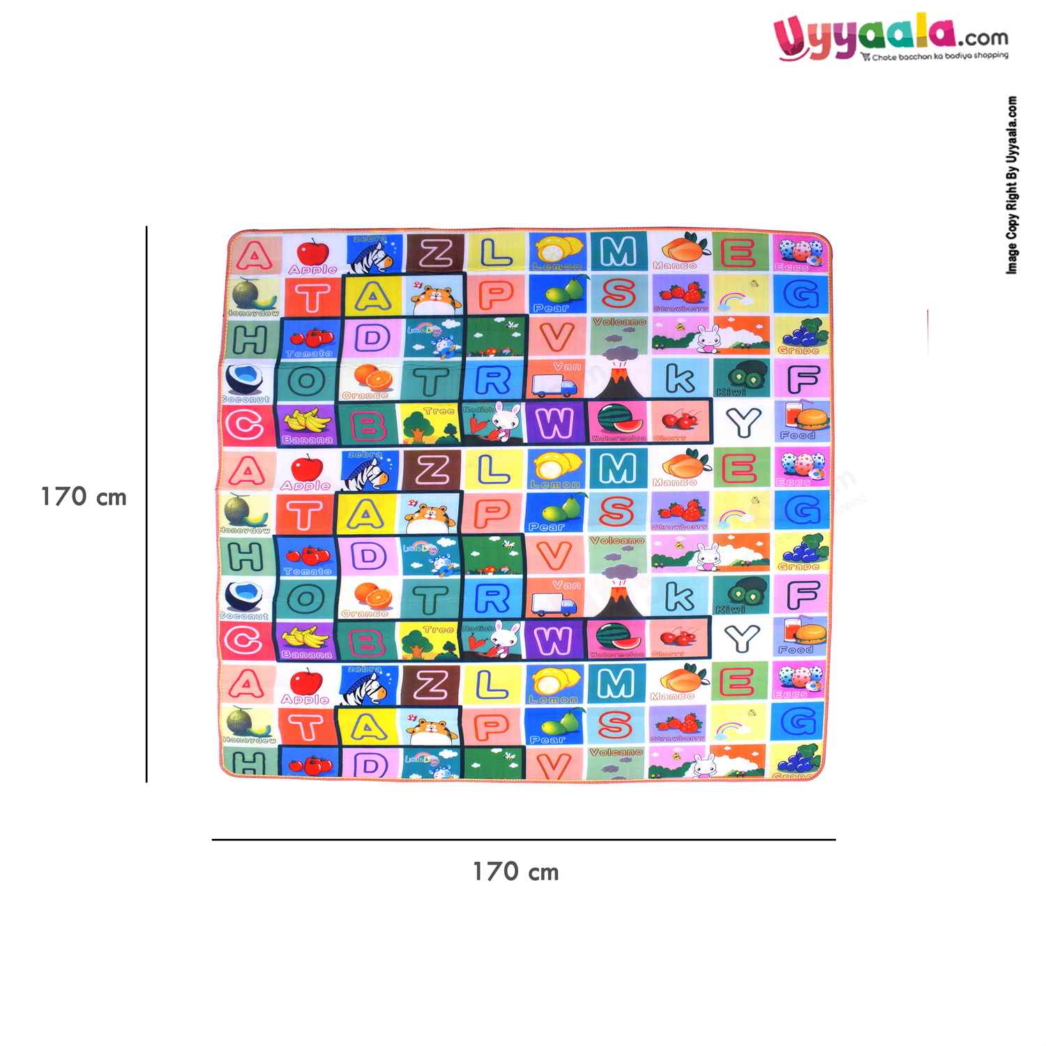 crawl mat for babies with alphabets print