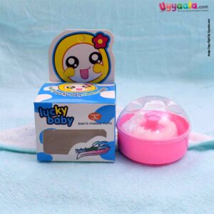 LUCKY BABY Powder Box with Puff 0-10y Age - Pink