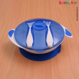 MUMLOVE Baby Suction Bowl & Spoons 10+m Age, Blue