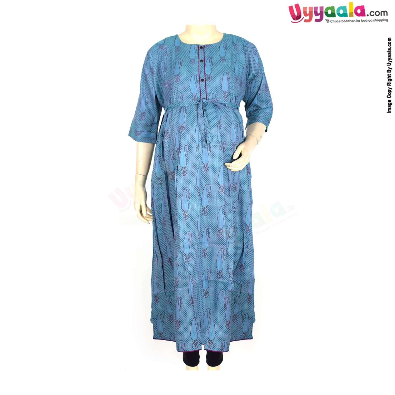 Buy Baby Milk Feeding Kurtis in Cotton - Blue Online in India at uyyaala.com