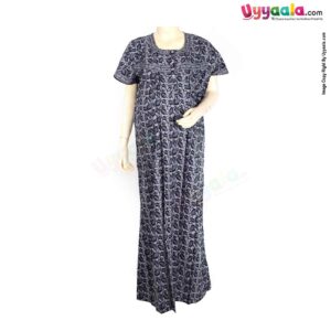 Feeding Nighty Pure Cotton (L) - Black, Gray