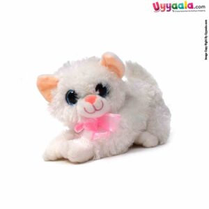 Meowing Cat Soft Toy for Kids Size 35cm - White