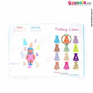 Baby Photo Shoot Blanket with Frocks Print, Packet Include flower Ring & Marker 0-12m Age,