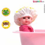 ANYA Fashion & Cute Shower Caps for Babies with Frog & Cat Print Pack of 2, 0-12m Age