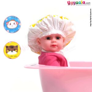 ANYA Fashion & Cute Shower Caps for Babies with Monkey & Cat Print