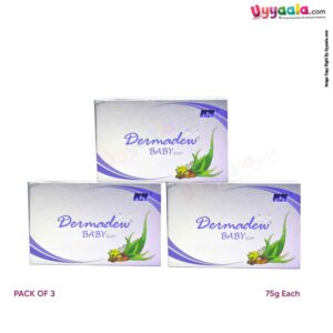DERMADEW Baby Soap Pack of 3 (75g Each)