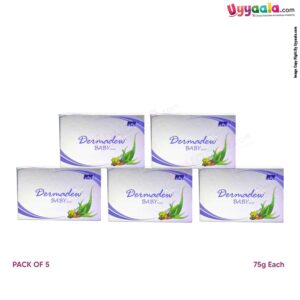 DERMADEW Baby Soap Pack of 5 (75g Each)