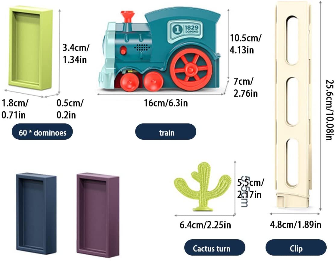 Domino Train Automatic Stacking Battery Operated Toy for Kids 3+Y Age