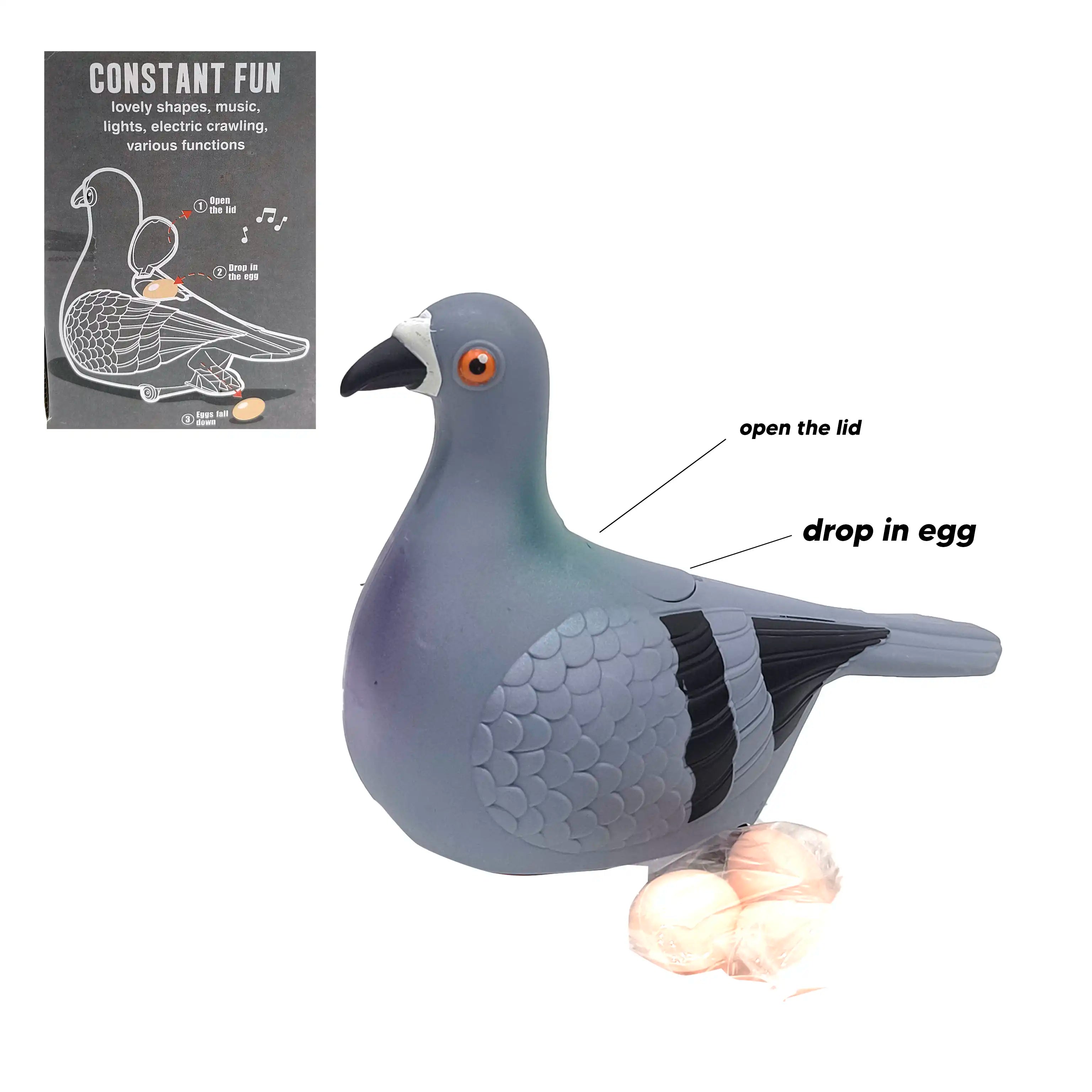 Buy Egg laying Dove Battery Toy with Music & Lights - Grey Online in India at uyyaala.com