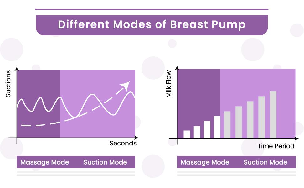 R for Rabbit First Feed Delight Electric Breast Pump - Most Safe and Comfortable Electric Breast Pump for Feeding Moms (Purple)