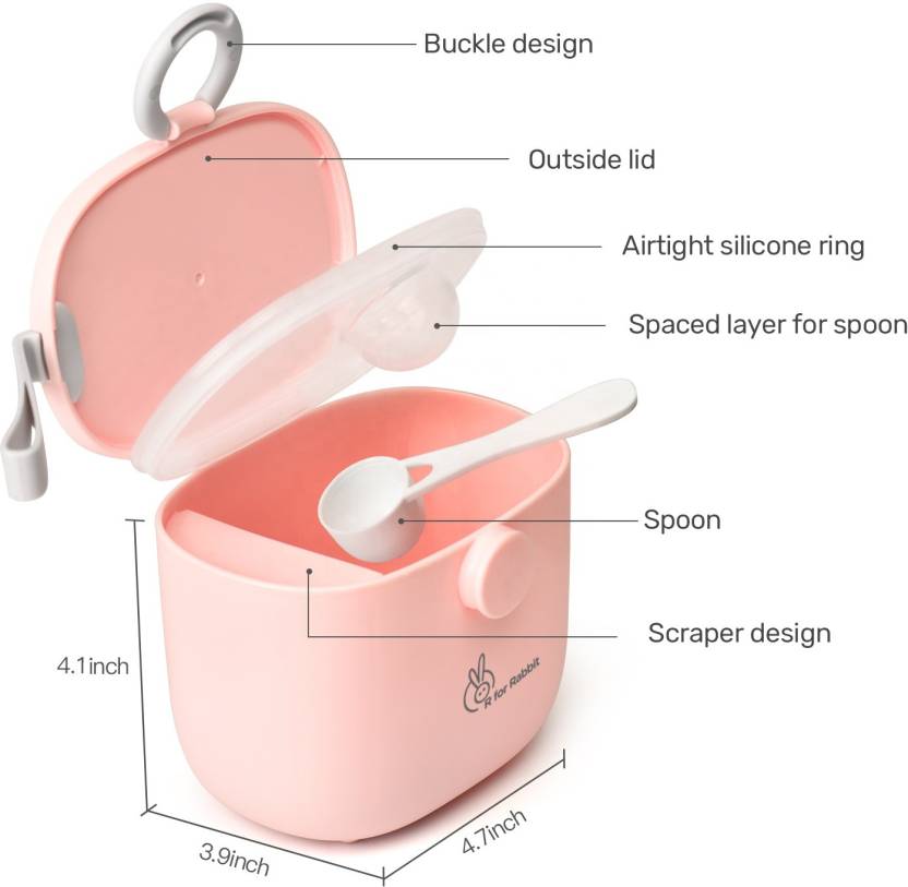R FOR RABBIT First Feed Box (Feeding Bowl) For Babies - Pink, 0m+