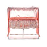 FLY Baby Foldable Cradle 2 In 1 Mosquito Protection Net With Frills flowers & Chick Print