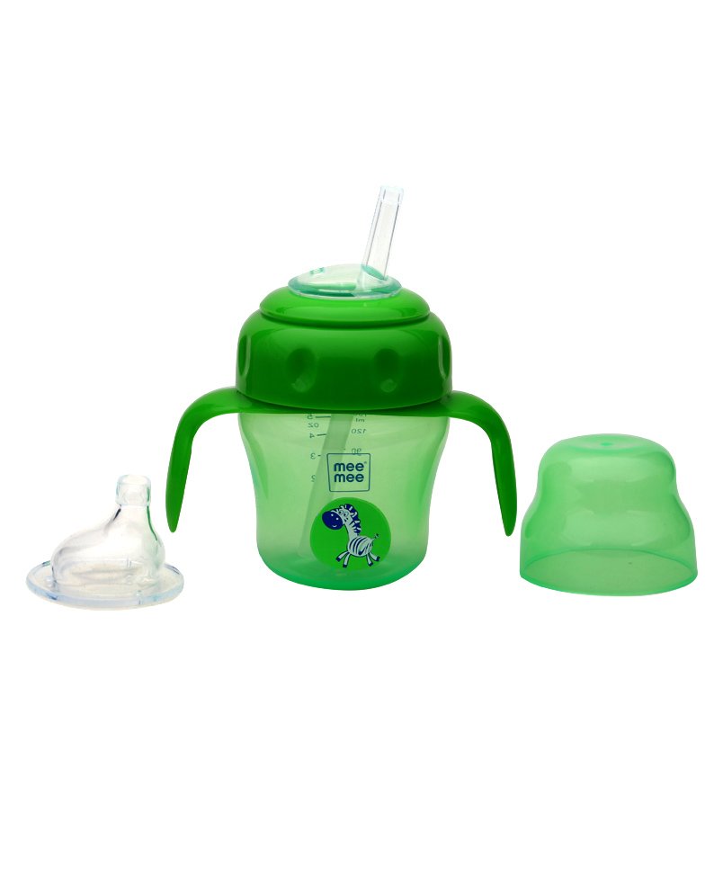 Mee Mee 2 in 1 Spout and Straw Sipper Cup 150ml 3m+ Green