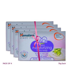 HIMALAYA Extra Moisturizing Baby Aloe Vera and Olive Pack of 4 (75g Each)