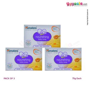 HIMALAYA Nourishing Baby Soap Honey and Milk Pack of 3 (125g Each)