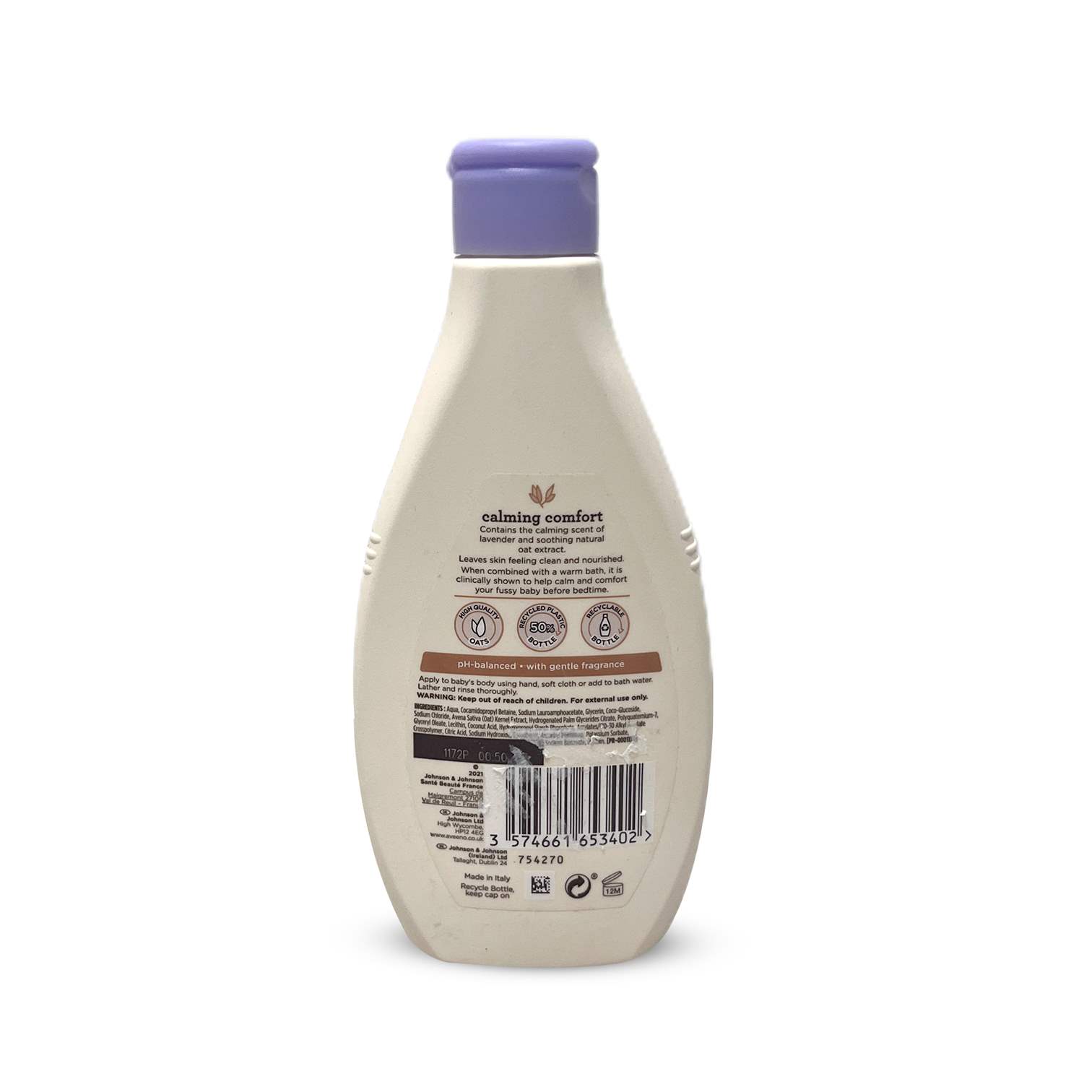 Aveeno Baby Calming Comfort Bed Time Lotion with Lavender & Vanilla Scent - 250ml