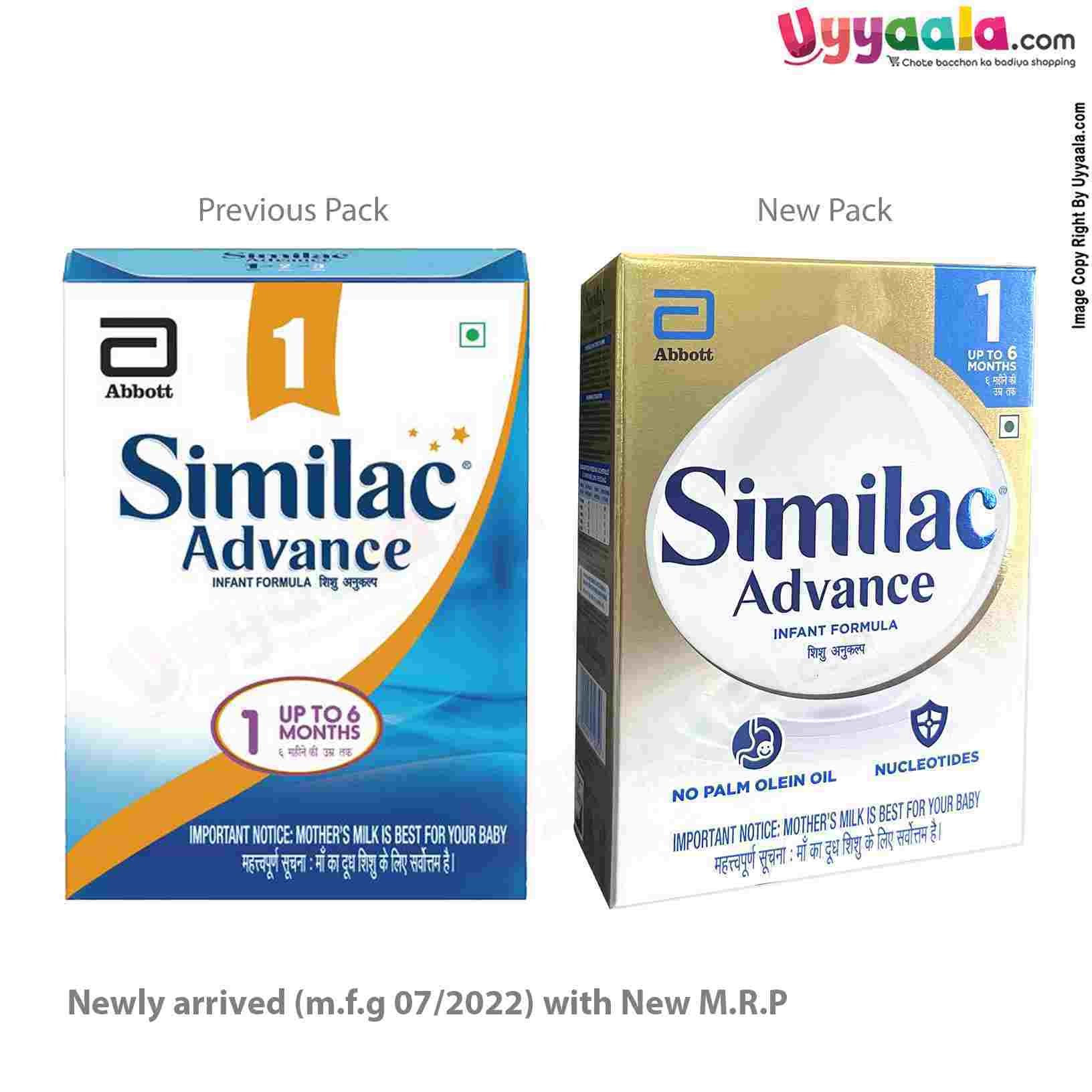 ABBOTT Similac Advance Infant Formula For Brain & Immunity Development, Stage 1 up to 6 Months - 400g