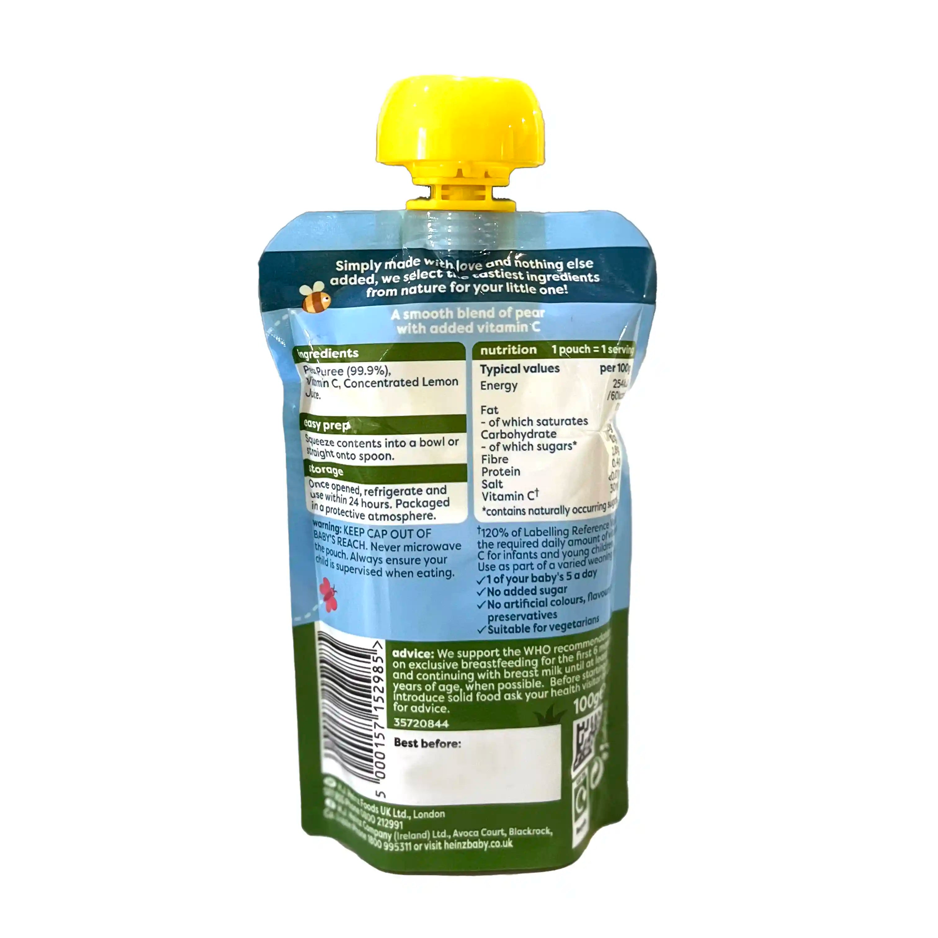 Heinz by Nature Pear Puree for Small Babies - 100gms