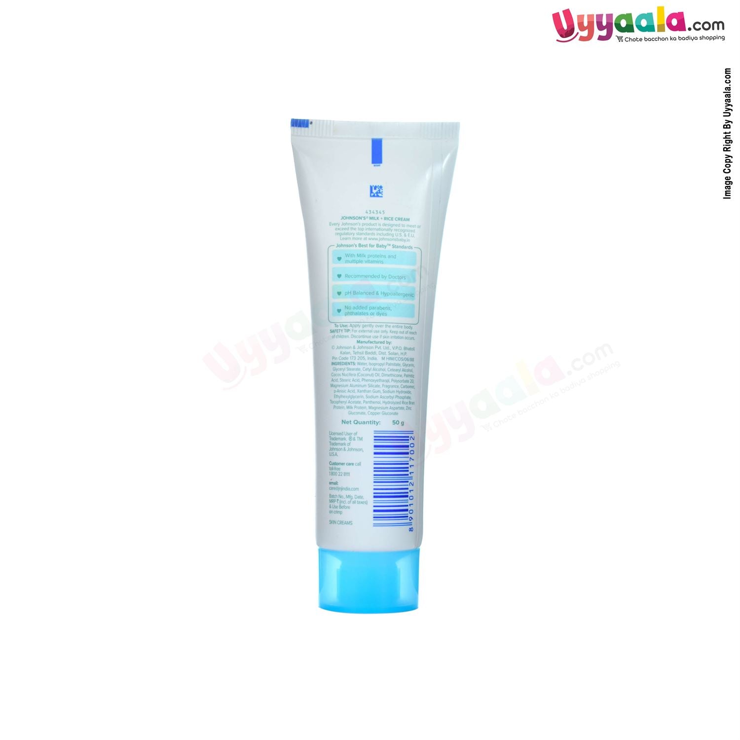 Buy Johnson's Baby Cream with Milk and Rice Online in India at uyyaala.com