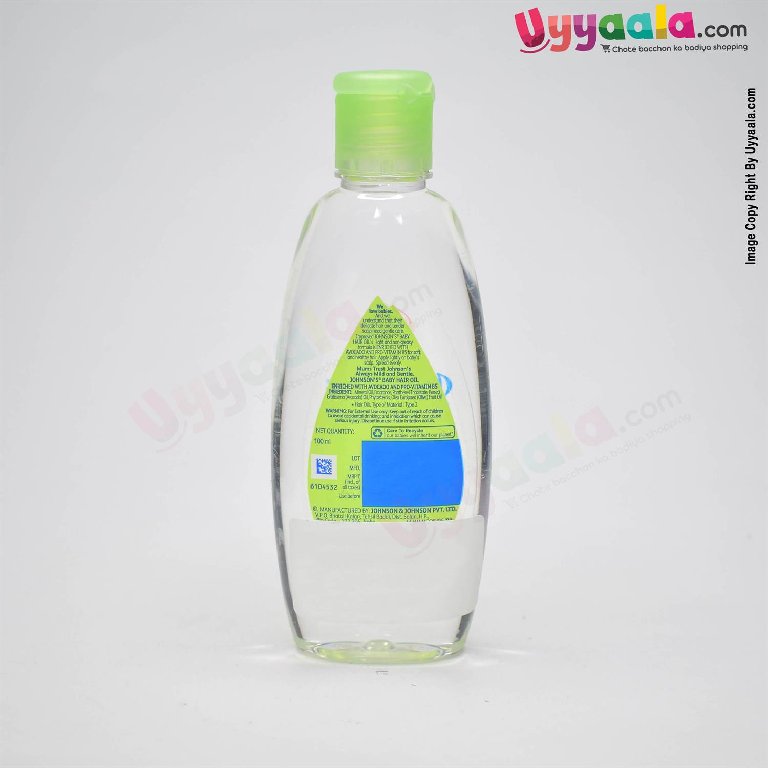Buy Johnson's Baby Hair Oil with Avocado & Pro-Vitamin B5 Online in India at uyyaala.com