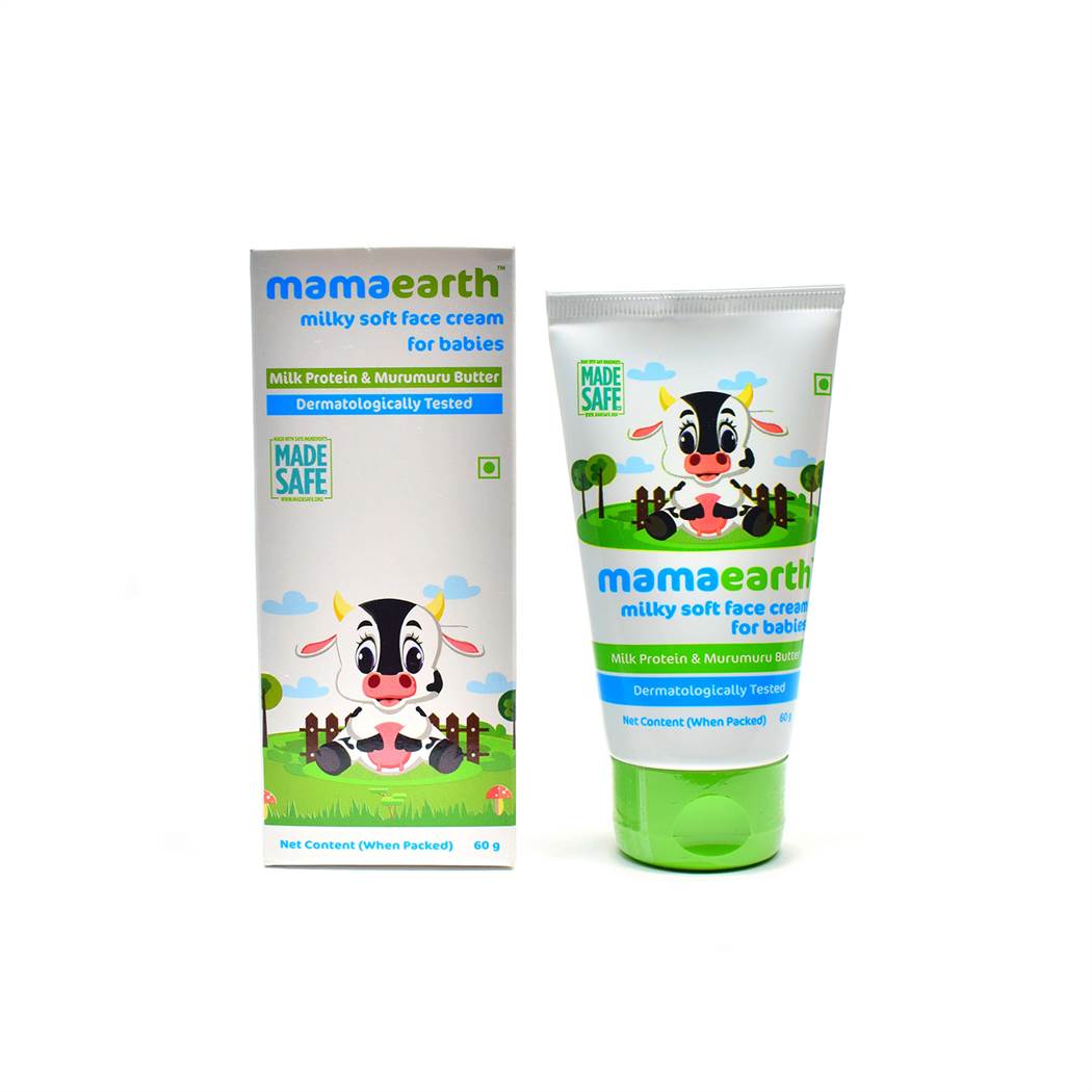 mamaearth Milky Soft Baby Face Cream With Muru Muru Butter - 60g-uyyala-com.myshopify.com-Creams and Lotions-Mamaearth